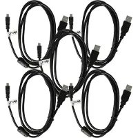 VHBW 5x USB-Kabel kompatibel mit Fujifilm Kamera, Camcorder - Datenkabel, 150 cm