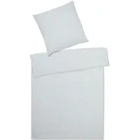 Elegante Halbleinen-Bettwäsche-Garnitur Breeze Farbe blassgrün Größe 155x220+80x80cm