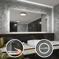 Alasta Badspiegel mit LED Beleuchtung und Touch-Schalter - Dubai - 190 cm, 90 cm