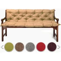 Sunnypillow Bankauflage Stuhlkissen Bankkissen 150 x 40 x 40 cm Sitzkissen und Rückenkissen für Hollywoodschaukel Polsterauflage Auflage - Sandfarben