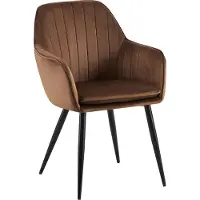 CLP Esszimmerstuhl Cheryl - Moderner Stuhl für Esszimmer braun Gestell Farbe schwarz