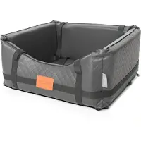 Mayaadi Home Hundeautositz Kunstleder Pako Pik Schwarz L (65 x 55 cm) Hundesitz Hundebett Autokörbchen Gesteppt