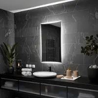 Alasta Rechteckiger LED-Spiegel 170x50 cm für Schlafzimmer, Badezimmer und Wohnzimmer