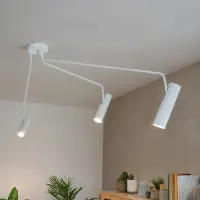 Licht-Erlebnisse Deckenstrahler Weiß verstellbar 3x GU10 Metall Deckenlampe Wohnzimmer Jugendzimmer