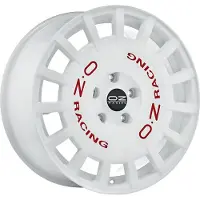 OZ RACING ALUFELGE RALLY RACING 8x17 4x108 ET 25 RACE WHITE RED LETTERING