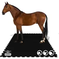 Floordirekt Puzzle-Stallmatte Pontiac aus Gummi 120x180 cm Vierseitiges Interlocking