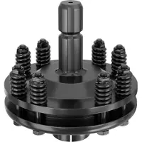 Wiltec Zapfwellen Kupplung für 6 Zahn Keilwelle 1 3/8" AG und IG, PTO-Shaft mit max. 1200Nm, schwarz