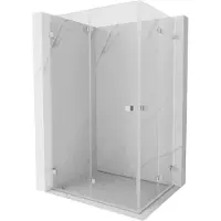 Mexen Lunar-F Duo Faltduschkabine 90 x 80 cm, transparent, Chrom - 836-090L-080P-01-00