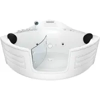 AcquaVapore Whirlpool Pool Badewanne Eckwanne Wanne W70-SC 150x150cm mit Tür Walk-in-Pool