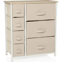 Hjh LIVING Kommode mit 7 Schubladen FOLDRESS B Sideboard Schrank 73.0 x 63.5 x 30.0 cm