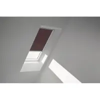 Velux Dachfenster Verdunkelungsrollo mit weißem Alu-Rahmen solarbetrieben DSL MK04 4559KWL