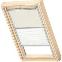 Velux Original Dachfenster Duo Verdunkelungsrollo für MK04, Hellbeige, mit grauer Führungsschiene