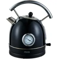 Moa Retro-Wasserkocher Schwarz - Elektrisch - Edelstahl - EK4TB