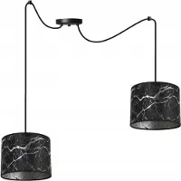 Light11 HOME Spinnen Pendelleuchte mit silbernem Muster – Moderne Hängelampe mit Lampenschirm, Deckenlampe Wohnzimmer Esszimmer