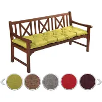 Sunnypillow Bankauflage Stuhlkissen Bankkissen 110 x 30 cm Sitzkissen für Hollywoodschaukel Polsterauflage Auflage für Gartenbank viele Farben und Größen zur Auswahl Grün