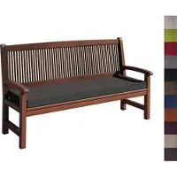 Sunnypillow Bankauflage Stuhlkissen mit abnehmbarem Bezug Bankkissen Bankpolster Polsterauflage Auflage für Gartenbank viele Farben und Größen zur Auswahl (110 x 30 x 5cm, Anthrazit)