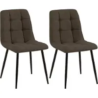 CLP 2er Set Esszimmerstuhl Tilde gepolstert mit Rückenlehne bis 150 kg belastbar braun Material Stoff