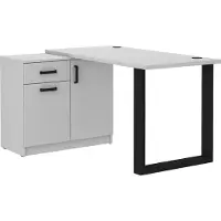 Masseno Schreibtisch MALTESA 138x67x75,3 cm Bürotisch Computertisch, Grau