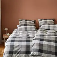 Elegante Soft-Flanell-Kissenbezug einzeln Hamilton Farbe Kiesel Größe 40x80 AL