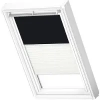 Velux Original Dachfenster Duo Verdunkelungsrollo für C02, Schwarz, mit weißer Führungsschiene