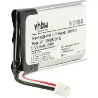 123accu Akku kompatibel mit Plantronics Savi 8210, W8210 Wireless Headset Kopfhörer (510 mAh, 3,7 V, Li-Polymer)
