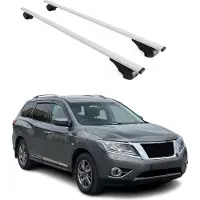 Omac Dachträger Grundtäger für Nissan Pathfinder 2013-2025 75kg Metall Silber 2 tlg