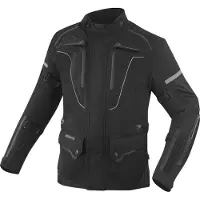 Bogotto Shado 2in1 Wasserdichte Schwarz Motorrad Textiljacke Größe XL
