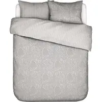 Essenza Bettwäsche Fabrice Cloud Grey Baumwollsatin-155 x 220 cm