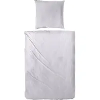 PRIMERA Soft-Seersucker Bettwäsche 155x220 uni einfarbig silber grau 213050-08