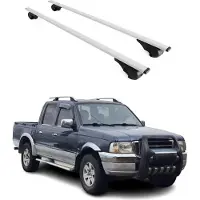 Omtec Dachträger Grundtäger für Ford Ranger 1999-2022 75kg Metall Silber 2 tlg