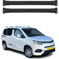 Omtec Dachträger Grundtäger für Toyota Proace City 2019-2025 75kg Alu Schwarz 2 tlg