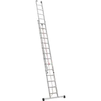 Iller-Leiter Iller Schiebeleiter in Industriequalität mit Seilzug und Traverse 2x22 Sprossen
