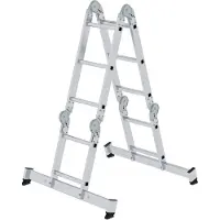 Proregal Vielzweckleiter 4-teilig mit nivello-Traverse 2x2 + 2x3 Sprossen