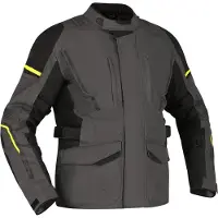 Richa Infinity 3 wasserdichte Motorrad Textiljacke, dunkelgrau/schwarz/gelb, 3XL