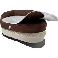 Knuffelwuff Orthopädisches Hundebett Jessy aus Nylongewebe S 73 x 50cm Braun