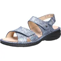 Finn Comfort Linosa bequeme Damensandale, Leder, Hellblau, Wechselfußbett - Marken , Blau, leder&nbsp