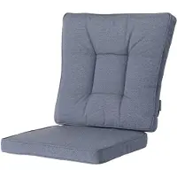 Madison Wicker Essgruppe Profi-Line Outdoor Manchester Denim Grau 100% Polyacryl wasserabweisend