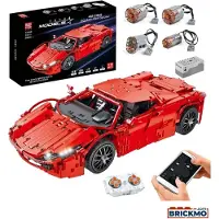 Mould King Remote Control 488 Spider Convertible Sports Car 13048