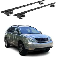Aurilis Dachträger Grundtäger für Lexus RX 2003-2015 5 tür 90kg Alu Schwarz 2 tlg ABE