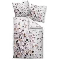 Janine Mako-Satin Bettwäsche * 155X220,80x80 2 teilig Modern Art S 42166-07-512 taupe beige