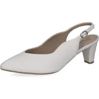 Caprice Damen Pumps aus Leder mit Slingback und spitzer Form 9-29603-44, Größe:38 EU, Farbe:Weiß