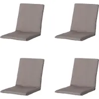 Madison – Stapelbares Stuhlkissen Basic – Taupe – 97 x 49 x 3 cm – 4er-Set