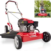 HECHT 5511 Mulchmäher Benzin | 51 cm Schnittbreite | Stahlgehäuse | 5 PS | Seitenauswurf | 5-fache Schnitthöhenverstellung