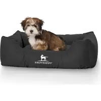 Knuffelwuff Hundebett Finlay aus Nylongewebe M-L 85 x 63cm Schwarz
