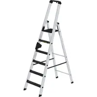 Proregal Stufen-Stehleiter 250 kg einseitig begehbar mit clip-step R13 6 Stufen
