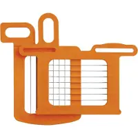 Dynamic Gitter 8,5x8,5 mm Set mit Stößel (Orange) - Komplett-Set für manuellen Gemüseschneider, ideal zum Würfeln