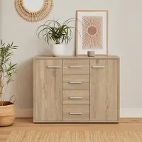 HTI Sideboard Nina mit 4 Schubladen Sonoma