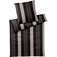 JOOP! Mako-Satin-Kissenbezug einzeln Stripes Farbe black Größe 80x80