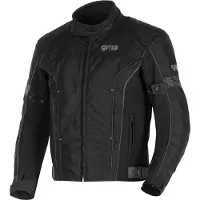GMS Lagos wasserdichte Motorrad Textiljacke, schwarz, S