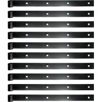 Alberts 862626 Ladenband, gerade, Abschluss gerade, schwarz, Rolle Ø14 mm, Größe 400 x 30 mm, 10er Set